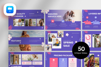 Spring Sale Pitch Deck Keynote Template